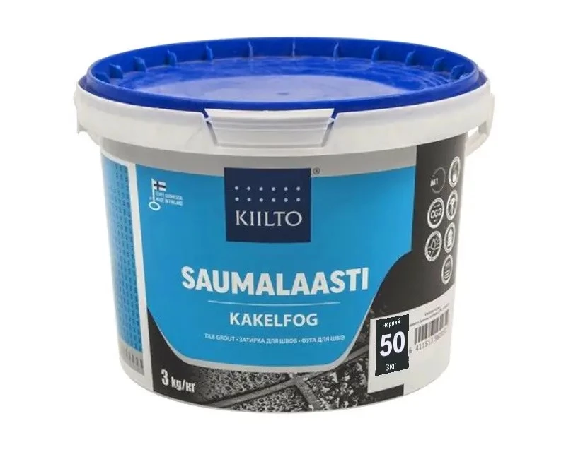 Смесь затирочная цементная KIILTO для швов плитки №50 3 кг Черный