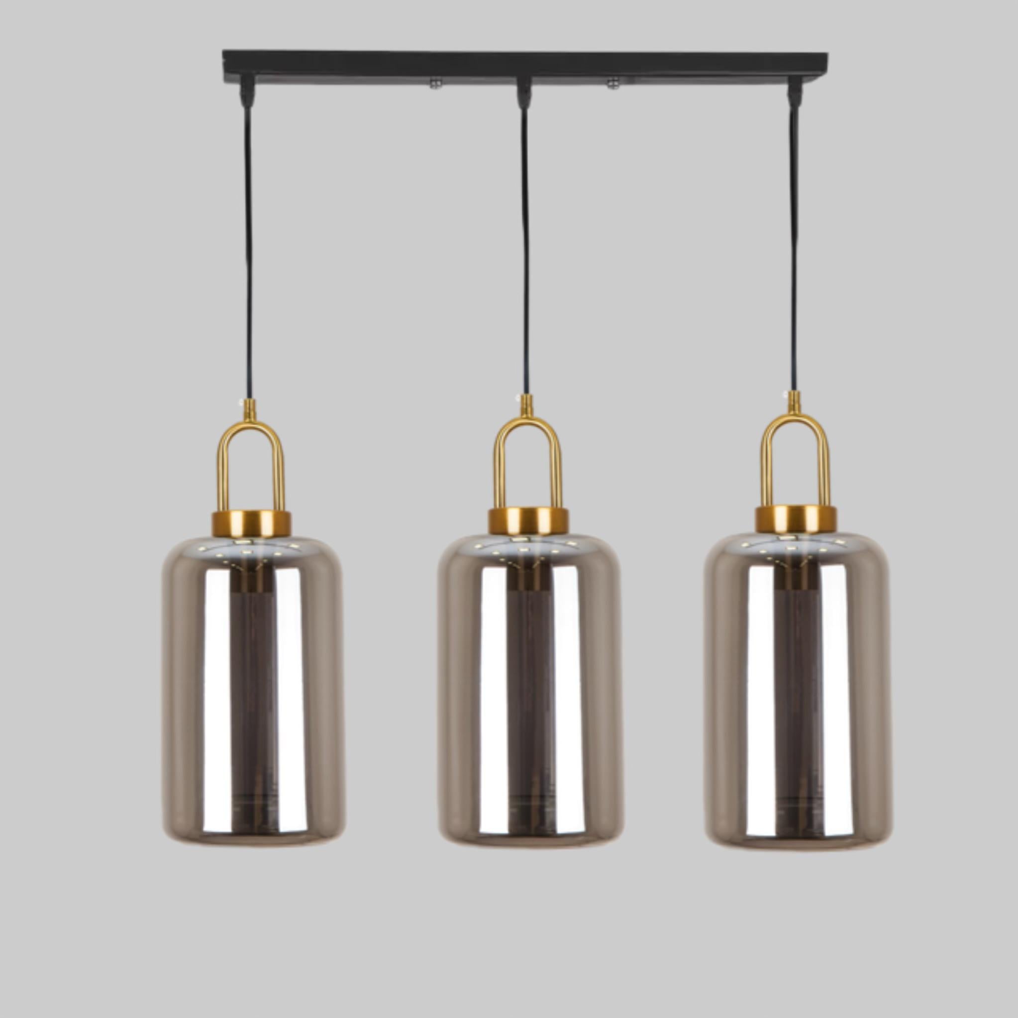 Люстра с графитовыми подвесами (61-J2037-3 BRZ+BK 500) Люстра с графитовыми подвесами (61-J2037-3 BRZ+BK 500)