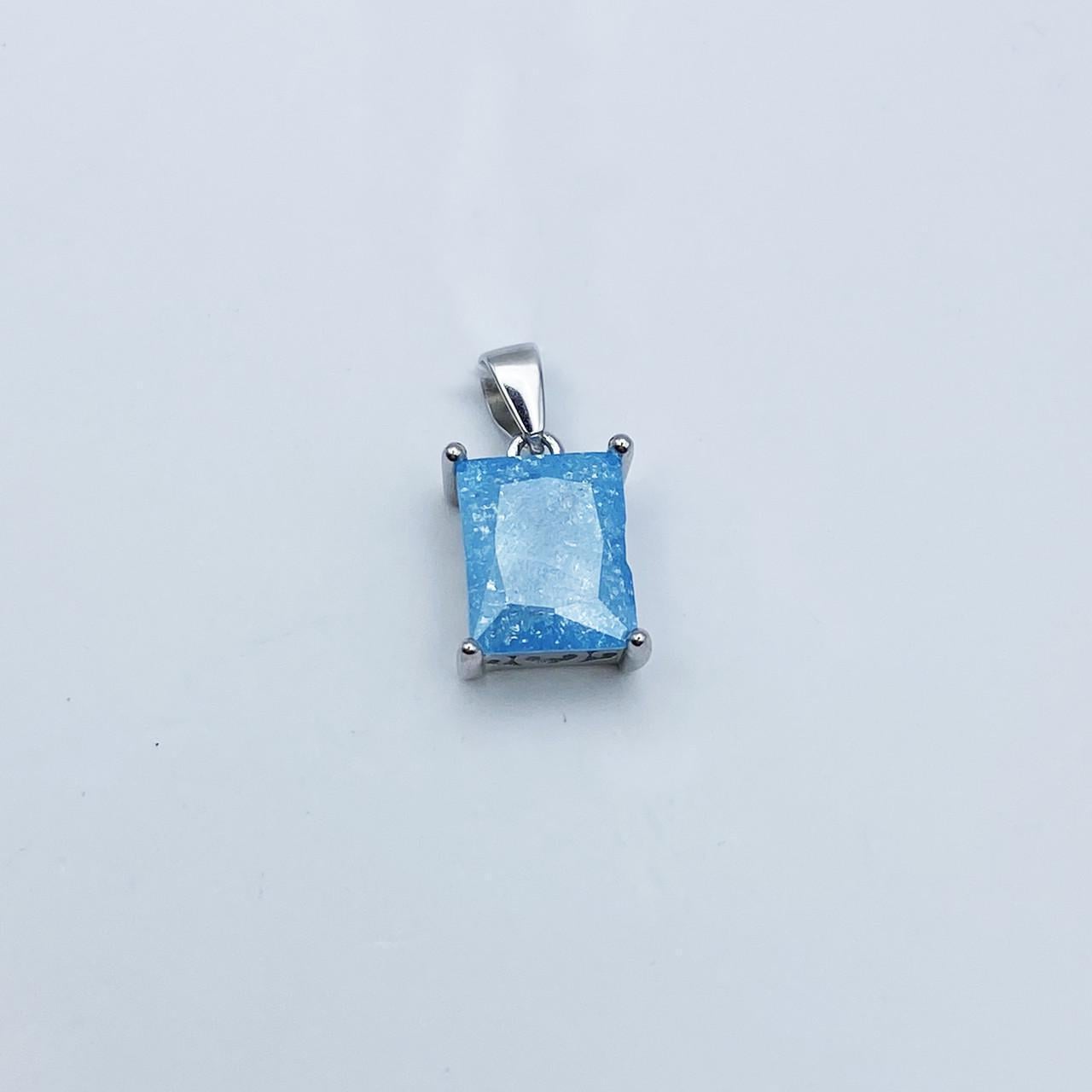 Серебряный кулон с аквамариновым кварцем 2,1 г (2172738263)