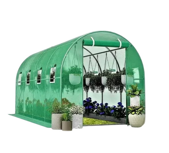 Теплиця 10 м2 4x2,5x2 м 150 г/м2 Зелений (32710363)