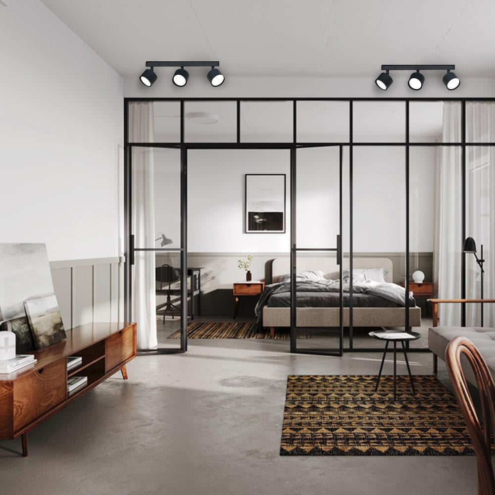 Світильник накладний поворотний Ledcoin ML411-3 під лампу Чорний - фото 4 Світильник накладний поворотний Ledcoin ML411-3 під лампу Чорний - фото 4