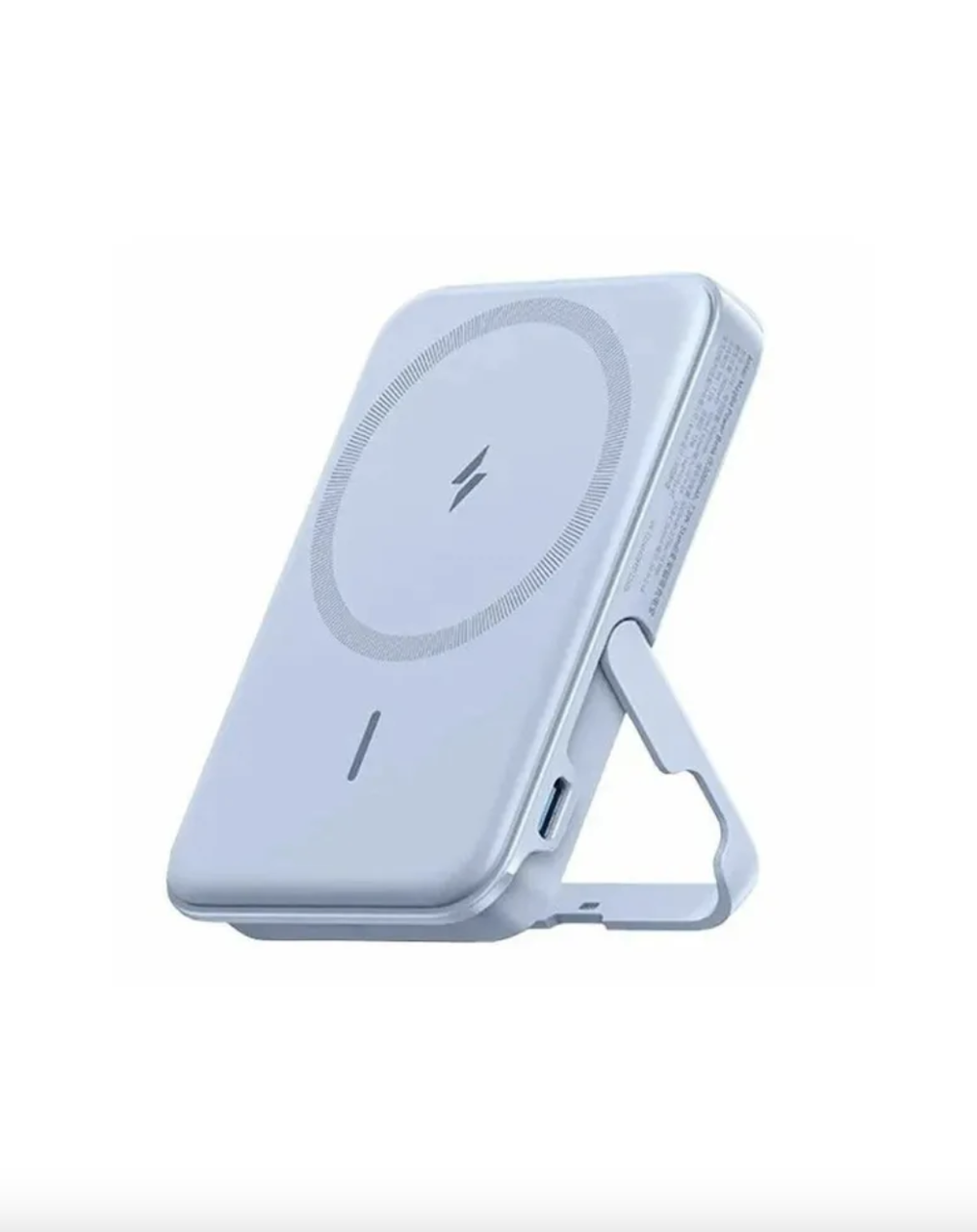 Повербанк магнитный беспроводной Anker MagGo A1618 5000 mAh 12W с подставкой Purple