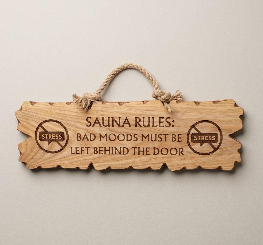 Табличка деревянная SAUNA RULES... (33100538)