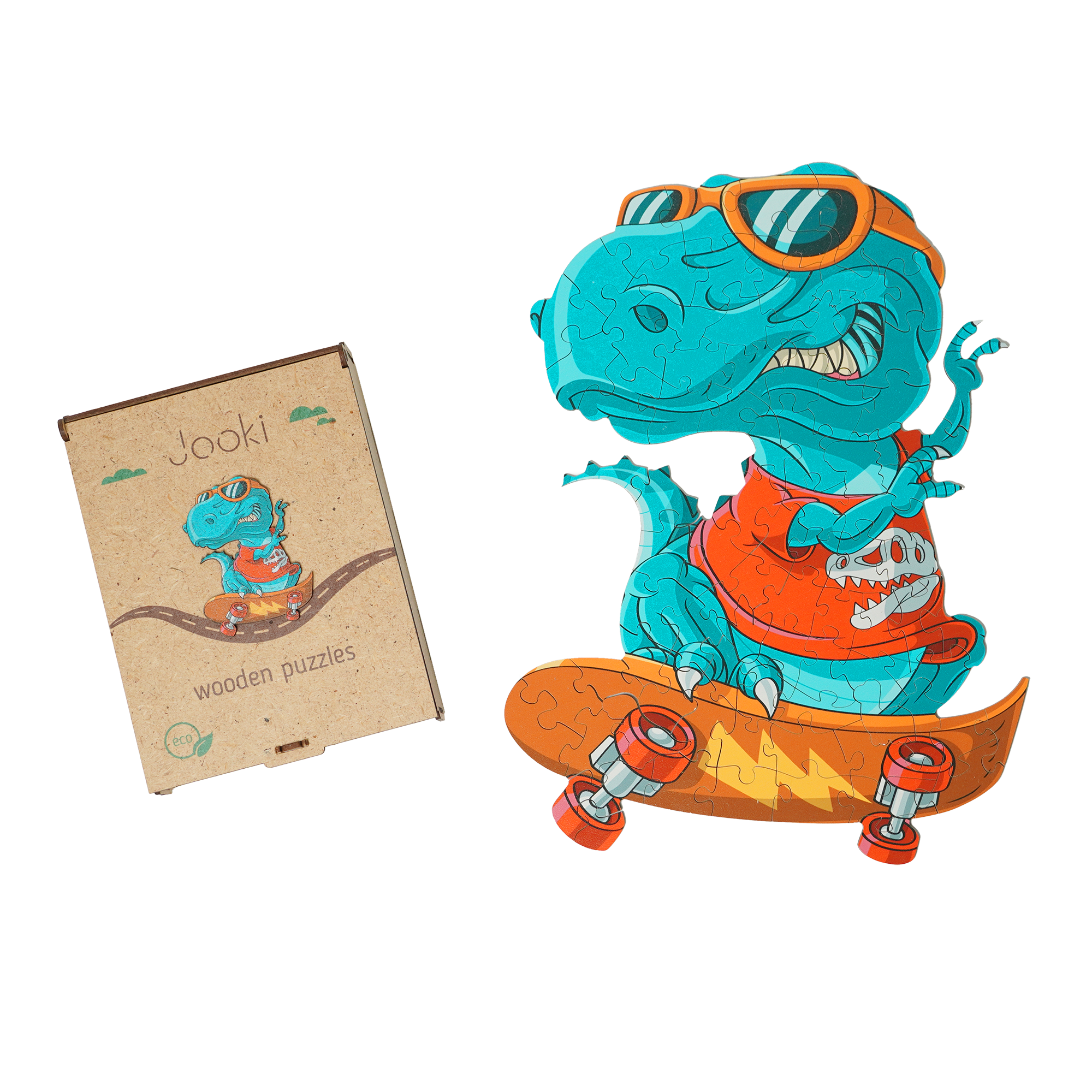 Пазлы Jooki Dino ЭКО деревянные Пазлы Jooki Dino ЭКО деревянные