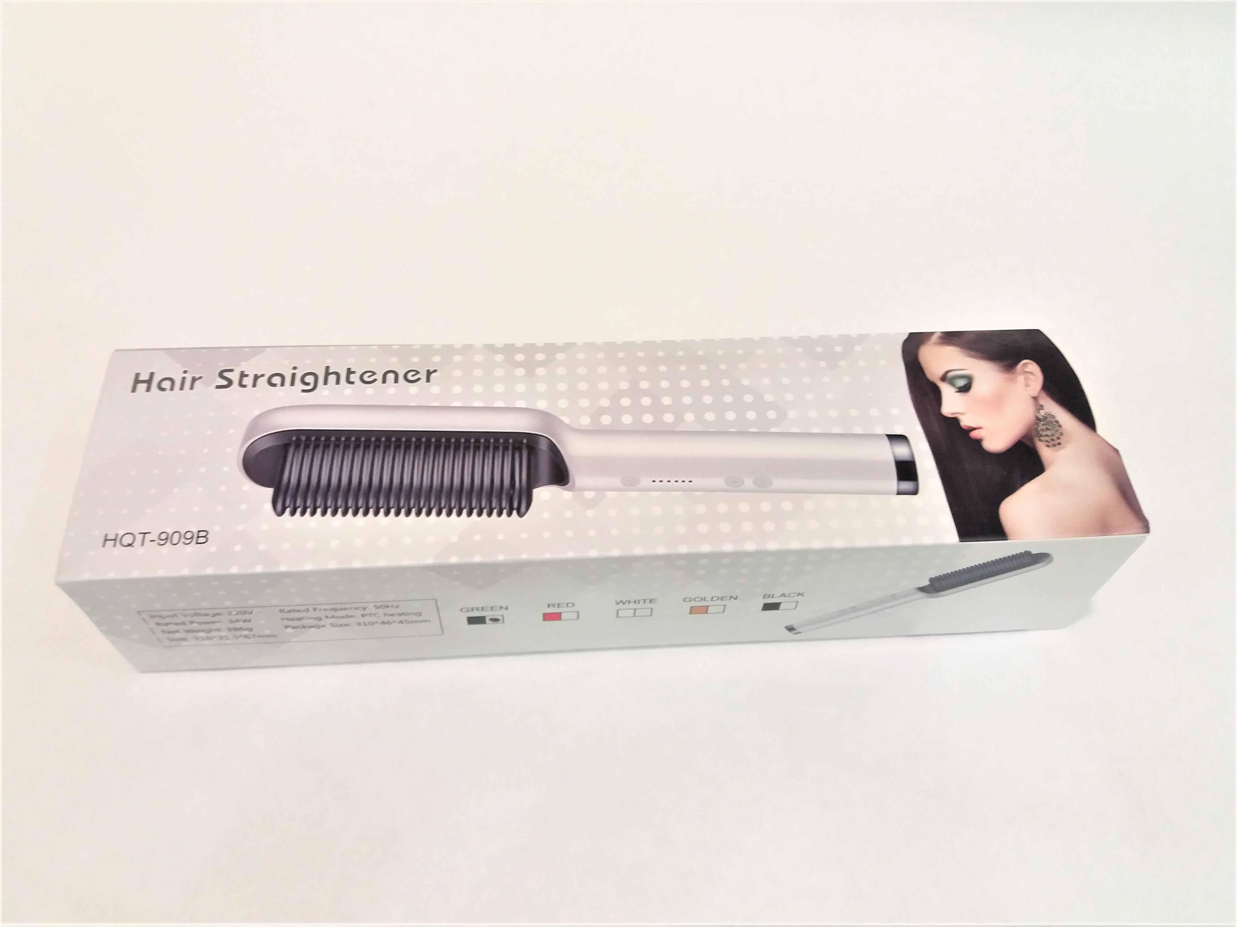 Гребінець - випрямляч електрична Hair Straighter fast HQT-909B 45Вт Зелений - фото 6