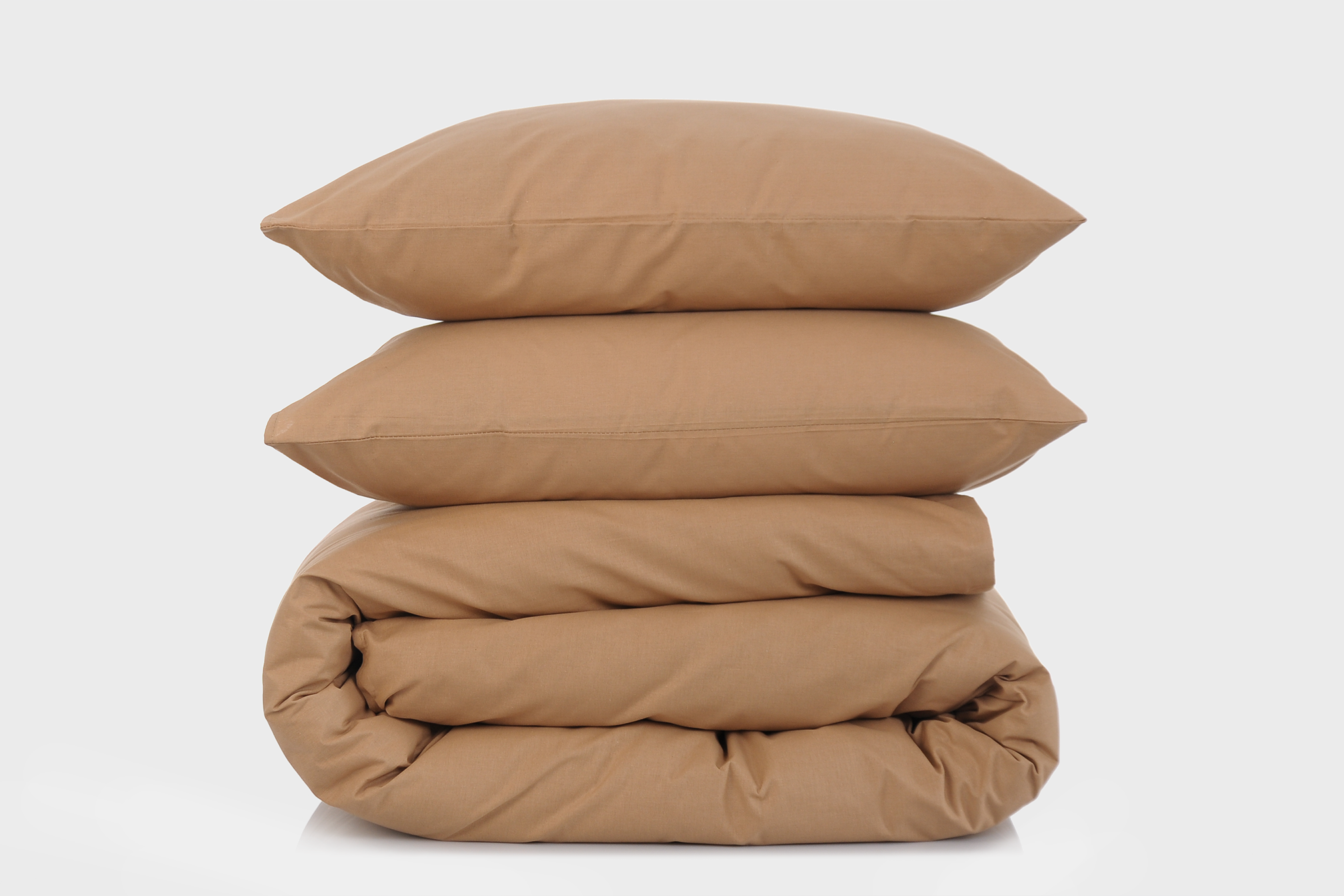 Комплект постельного белья евро Amore Glux-1041 бязь Песочный (KPB-Ae-Glux-1041(50x70)_)