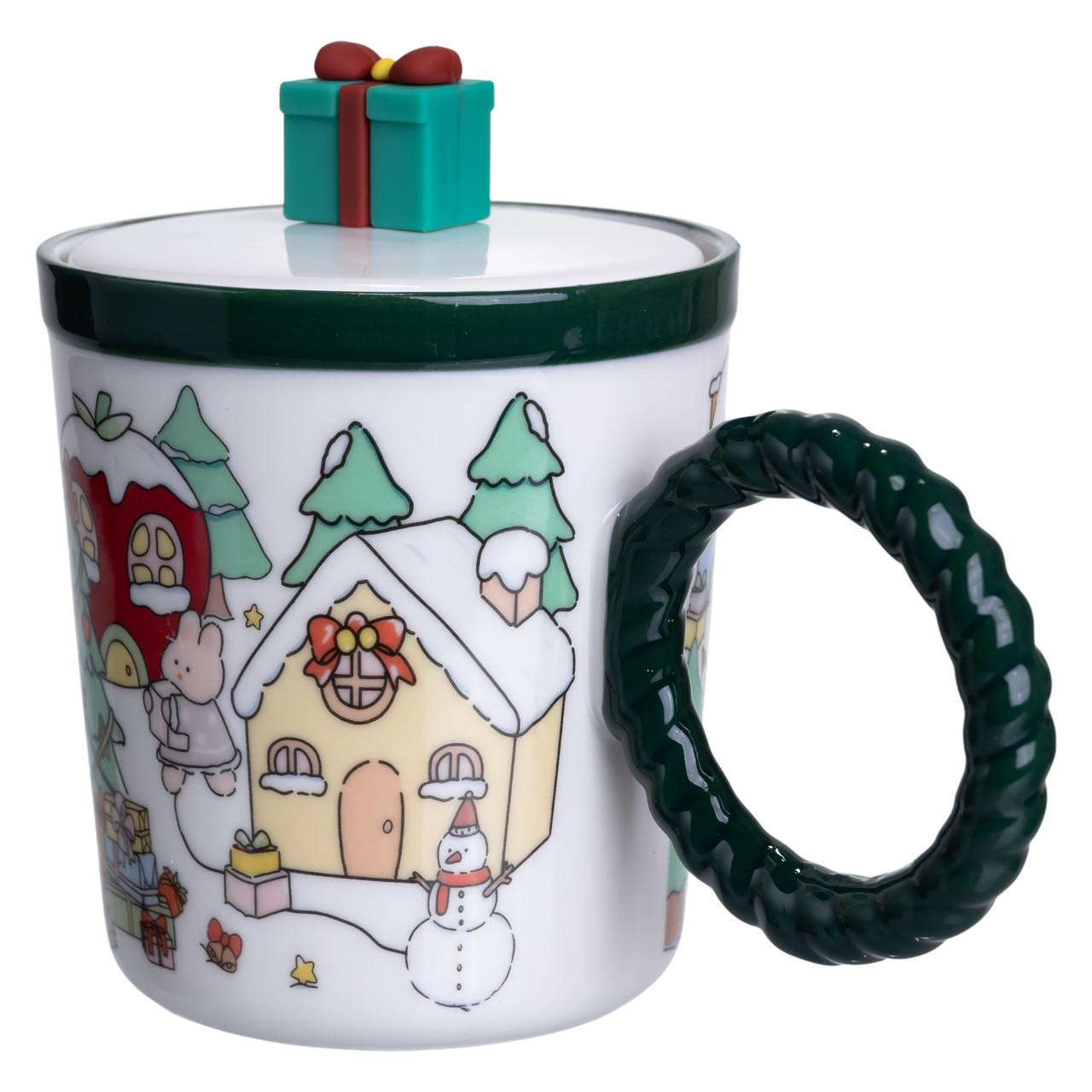 Чашка порцелянова Подарунок з кришкою 400 мл (FM-CS-36C) - фото 3 Чашка порцелянова Подарунок з кришкою 400 мл (FM-CS-36C) - фото 3