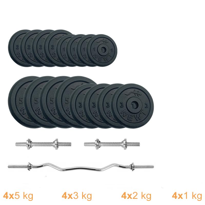 Набор штанга + гантели Newt Gym Set-W Home 53 кг (NE-M-W-SET-53) - фото 2