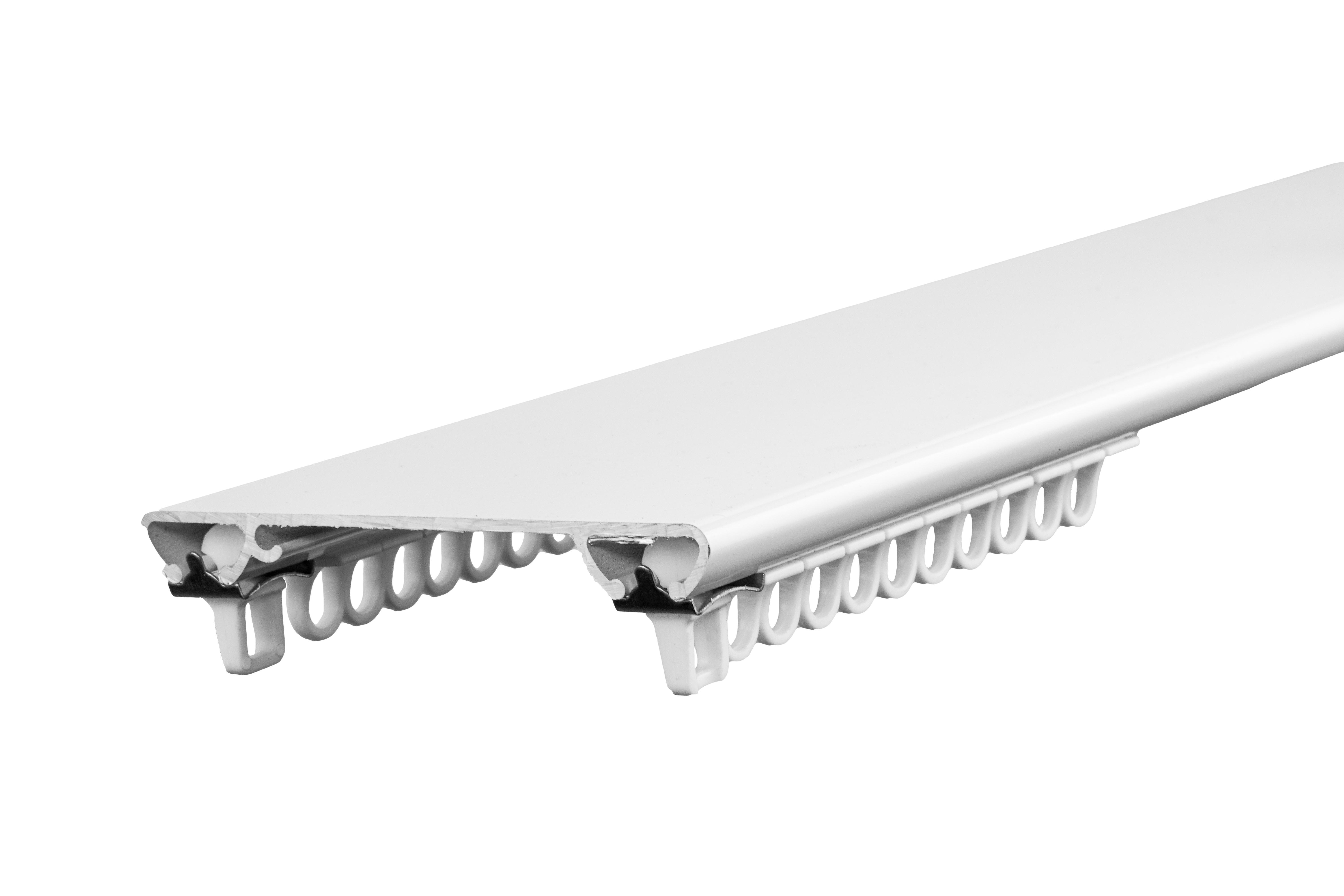 Карниз подвійний Techno-15.2 350 см стопор мет-4 біг Ks 70 Білий Карниз подвійний Techno-15.2 350 см стопор мет-4 біг Ks 70 Білий