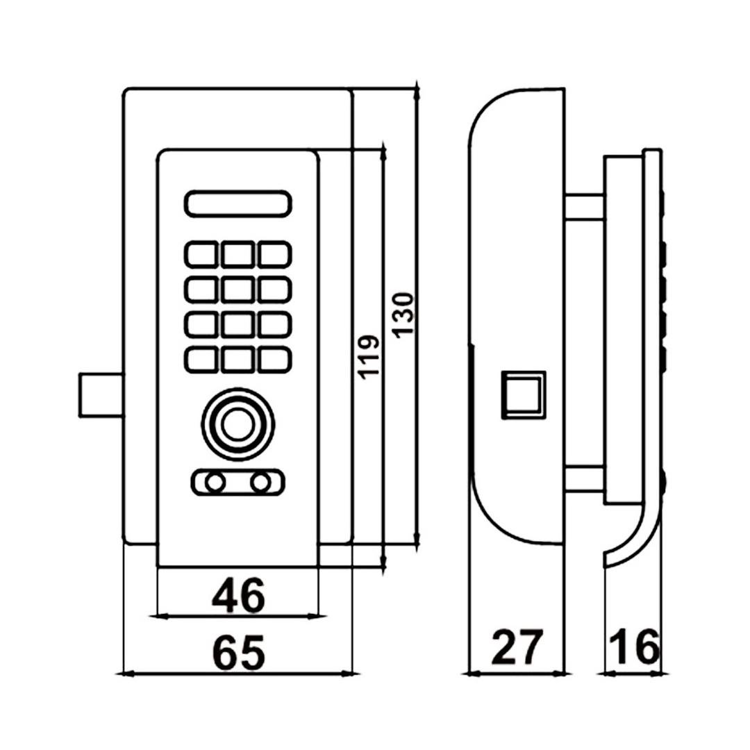 RFID замок для мебели Be-Tech Cyber Digit Slim Серый (06-029-SR) - фото 4