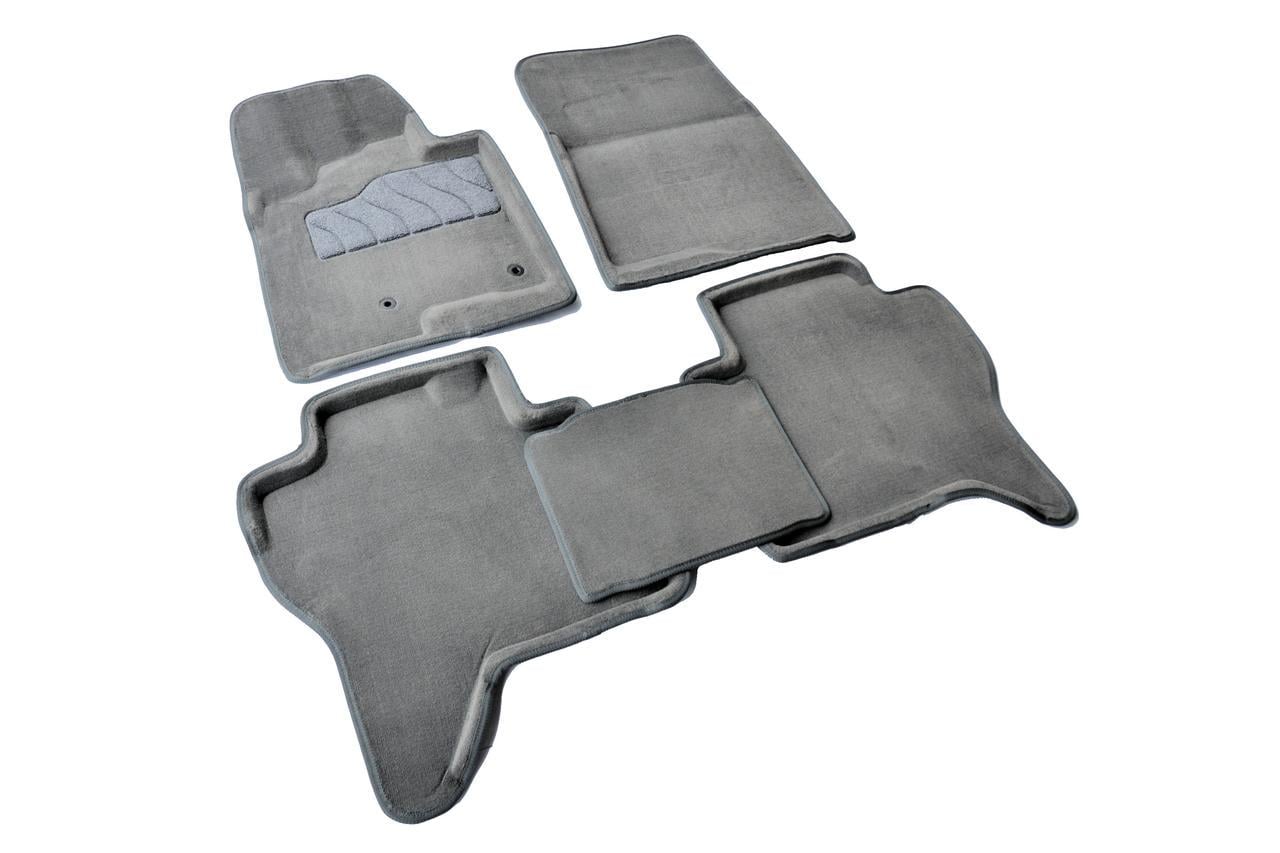 Коврики в салон ворсовые 3D Seintex Mitsubishi Pajero IV 2006 5 шт. Серый 84738