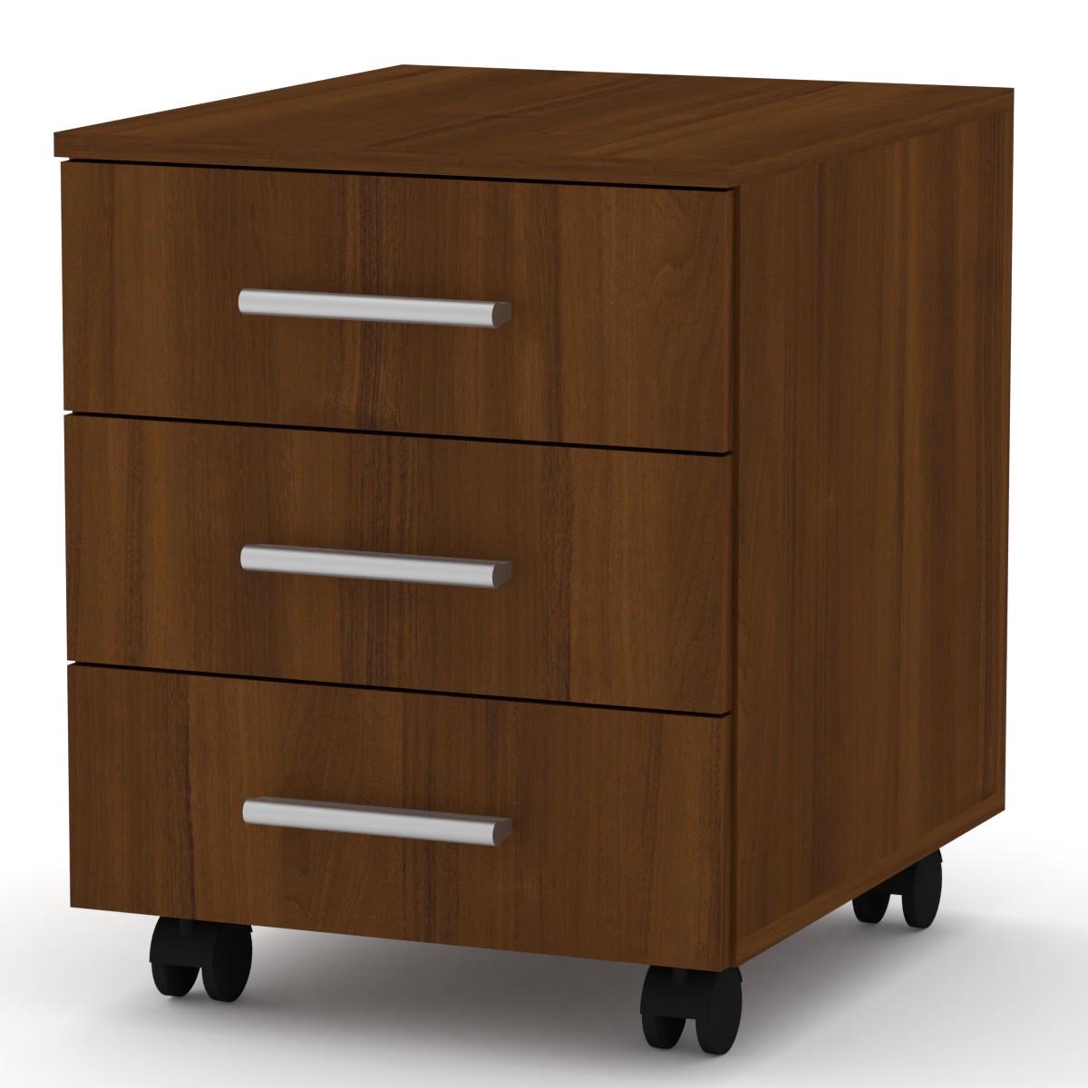 Тумба на колесах МП-3 Компанит 40,2х48,7х53,5 см Орех экко