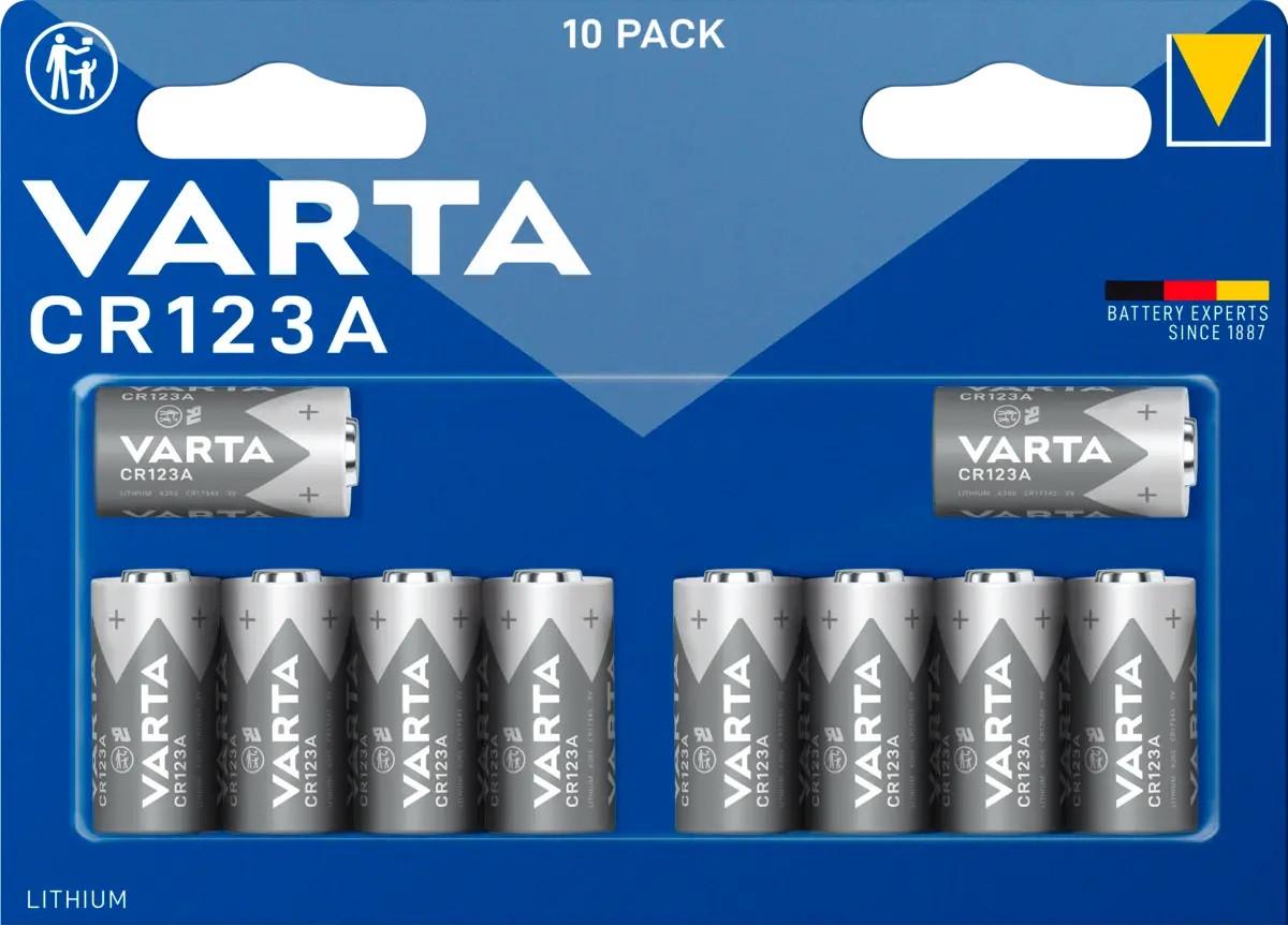 Батарейки Varta Lithium Cell 3V CR123 10 шт. (6205 301461) - фото 1