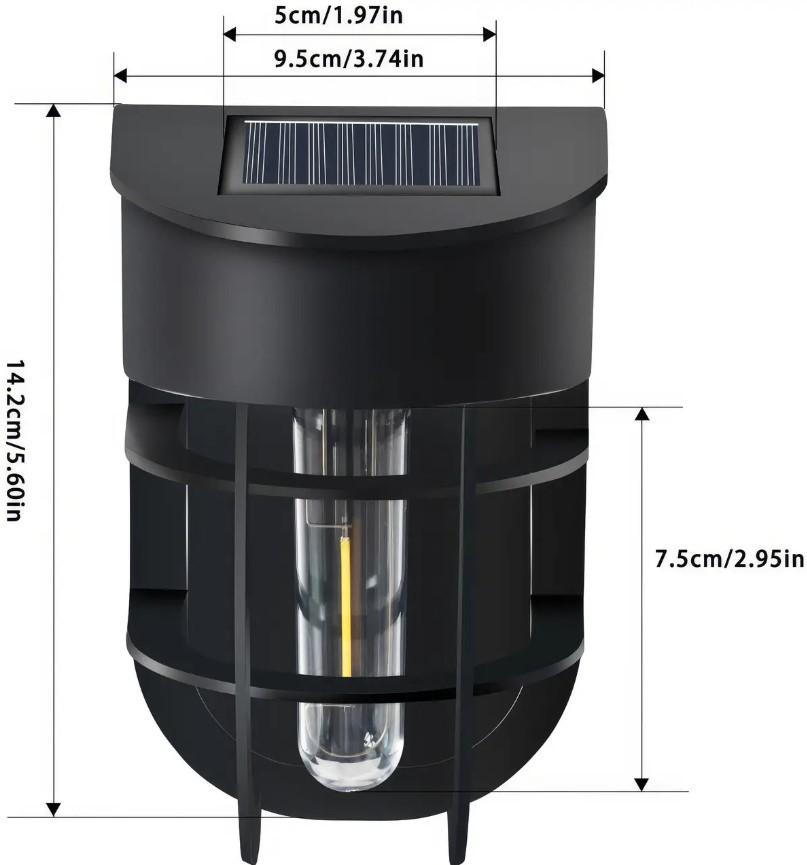 Фонарь на солнечной батарее Сталкер настенный уличный 14х9 см Теплый белый (MX-00009021) - фото 5 Фонарь на солнечной батарее Сталкер настенный уличный 14х9 см Теплый белый (MX-00009021) - фото 5
