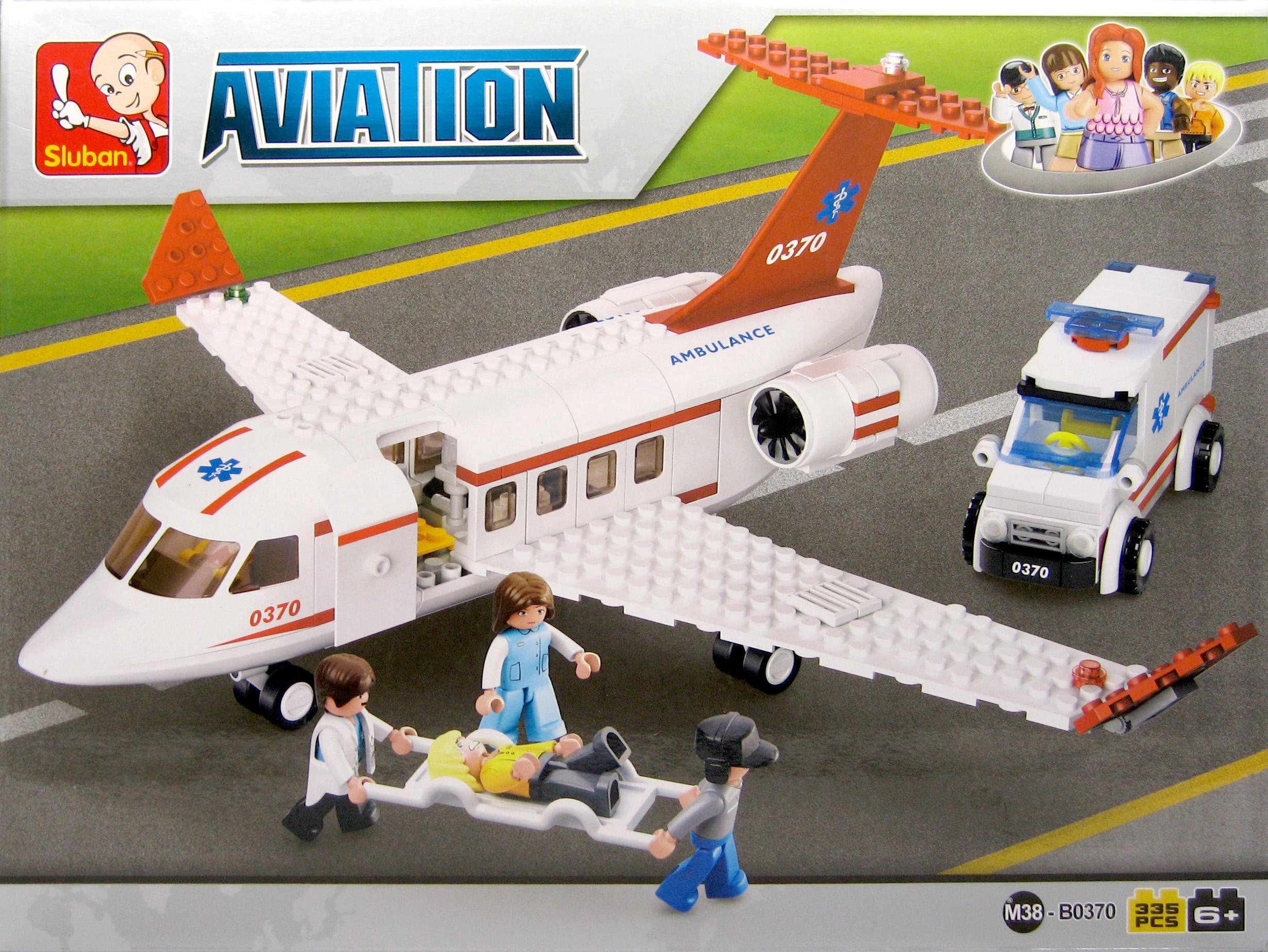 Конструктор Sluban M38-B0370 Літак швидкої допомоги 335 деталей 4 фігурки Конструктор Sluban M38-B0370 Літак швидкої допомоги 335 деталей 4 фігурки
