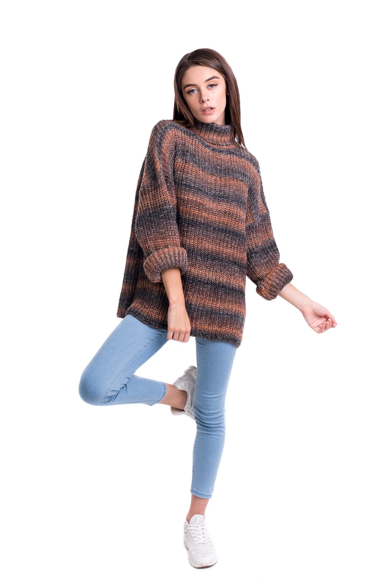 Свитер женский Bakhur oversize Оранжевый меланж (3167)