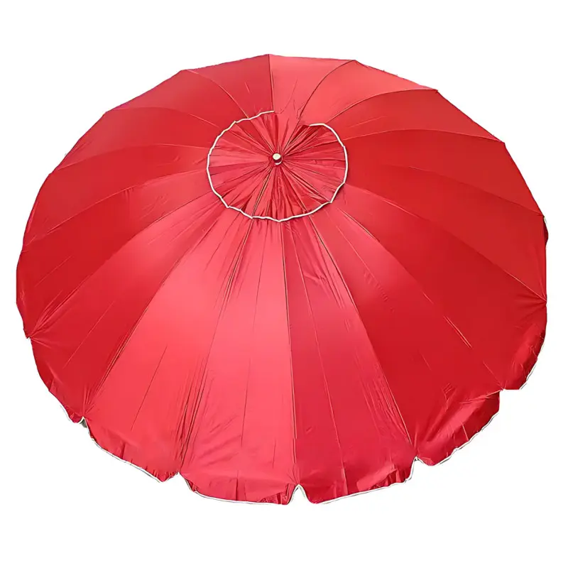 Парасолька торгова кругла з нейлону та металевими спицями D 2.5 м Червоний (zo25redkm) - фото 3 Парасолька торгова кругла з нейлону та металевими спицями D 2.5 м Червоний (zo25redkm) - фото 3