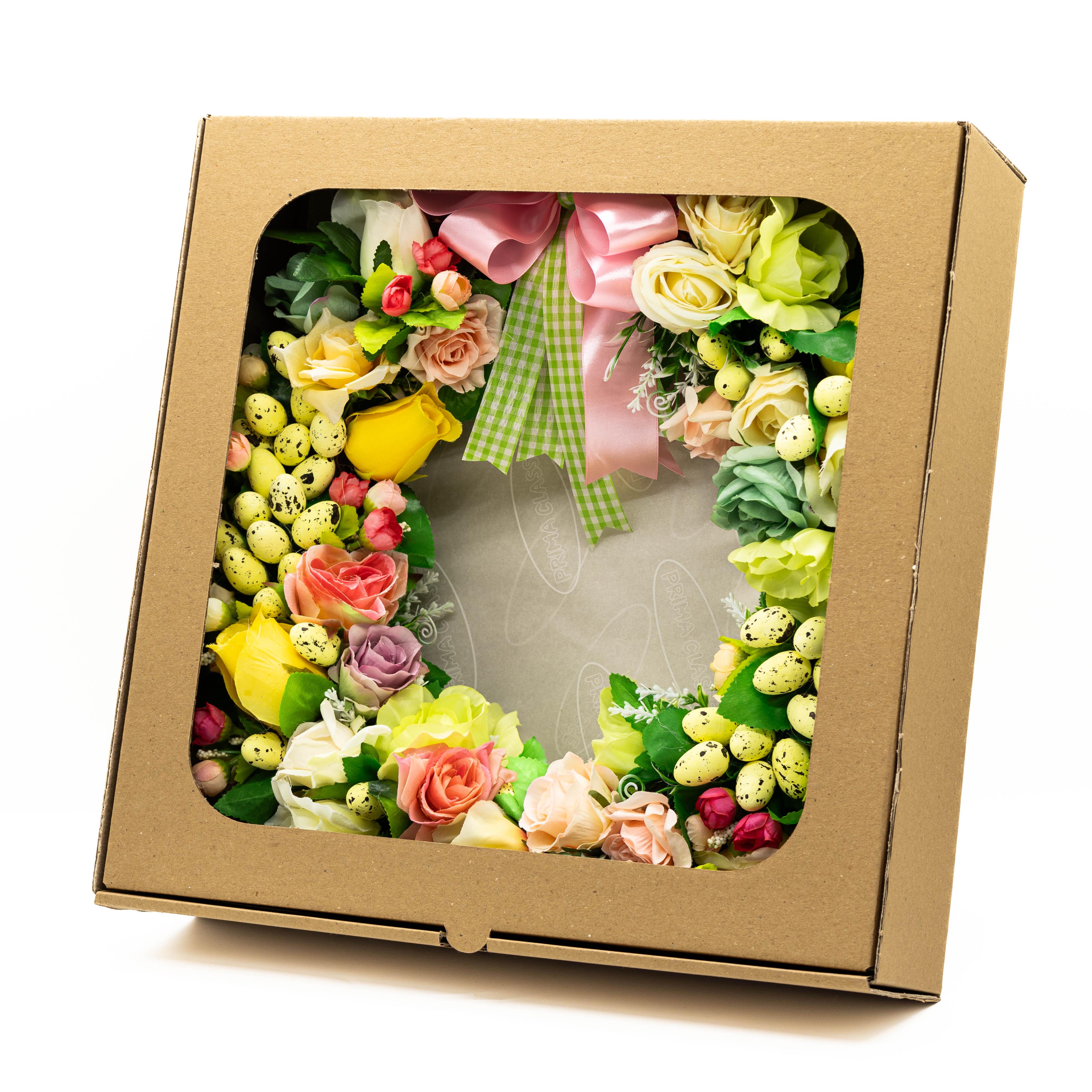 Пасхальный венок ДАЙС из искусственных цветов розовых и желтых яиц на натуральной основе 40 см (ВС4001Ж) - фото 2 Пасхальный венок ДАЙС из искусственных цветов розовых и желтых яиц на натуральной основе 40 см (ВС4001Ж) - фото 2