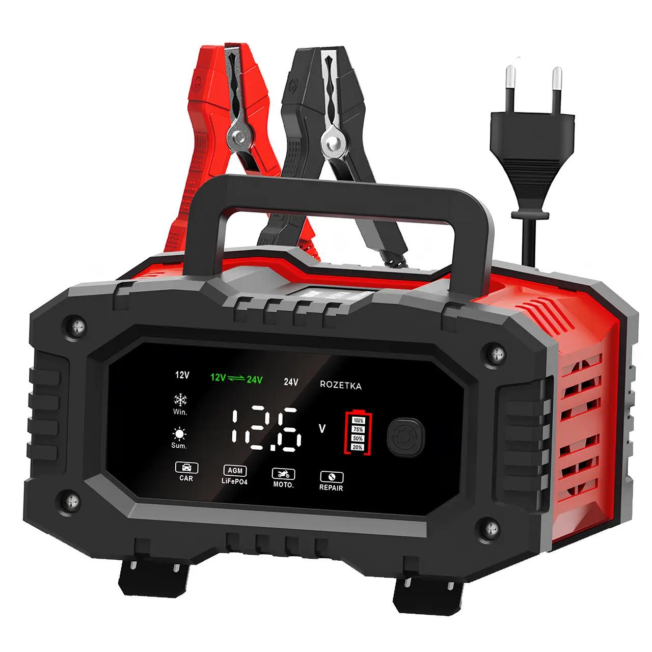 Зарядное устройство для аккумулятора Foxsur 12V 20А - 24V 10A FPT -200 6-300 А-час импульсное (2454719217)