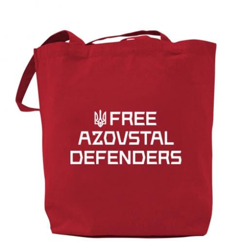 Шопер Free Azovstal Defenders 37х41 см Червоний (18042289-3-205279)