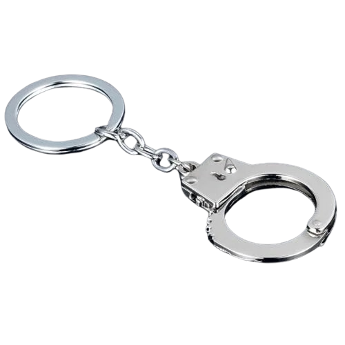 Брелок для ключей Handcuffs Keychain Наручники в подарочной упаковке - фото 1