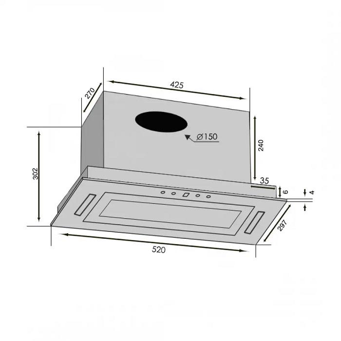 Витяжка Ventolux PUNTO 52 BG 1400 TRC JET (11163) - фото 8 Витяжка Ventolux PUNTO 52 BG 1400 TRC JET (11163) - фото 8
