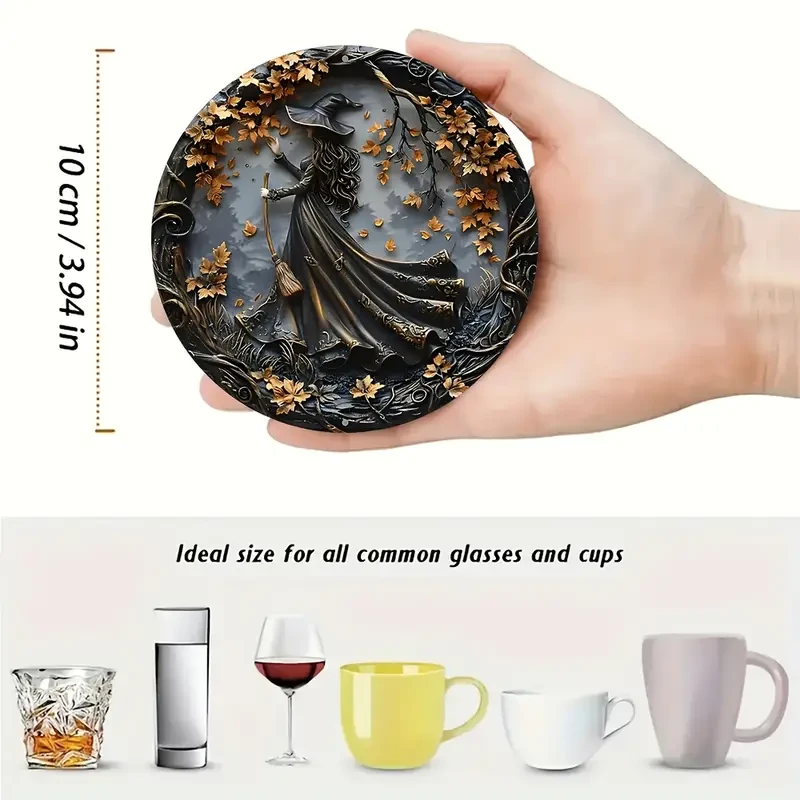 Набор деревянных подставок под чашки Ведьма 6 шт. - фото 2 Набор деревянных подставок под чашки Ведьма 6 шт. - фото 2