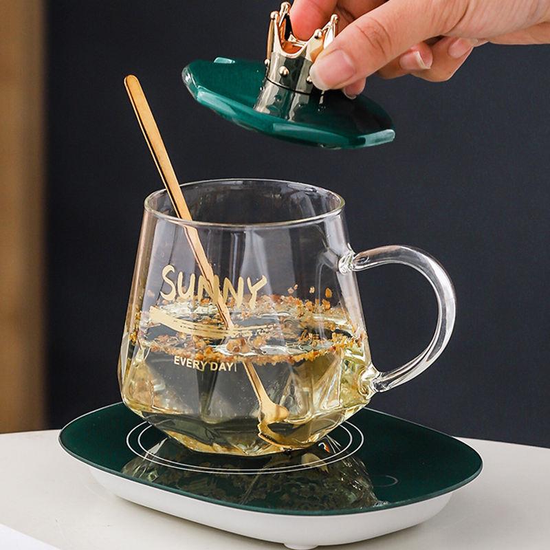 Чашка з підігрівом Stenson YG01315 400 мл Зелений (215611d9) - фото 2