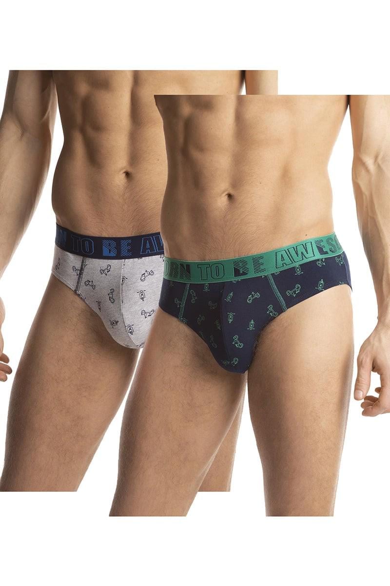 Труси сліп Lama р. 50/L Сірий/Синій (71038)