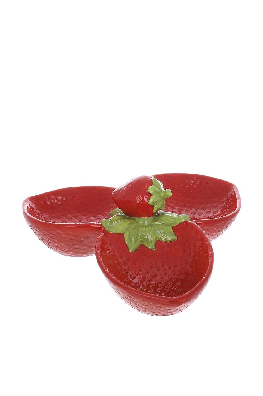 Менажница керамическая Клубничка ЦБ-00277155 Красный