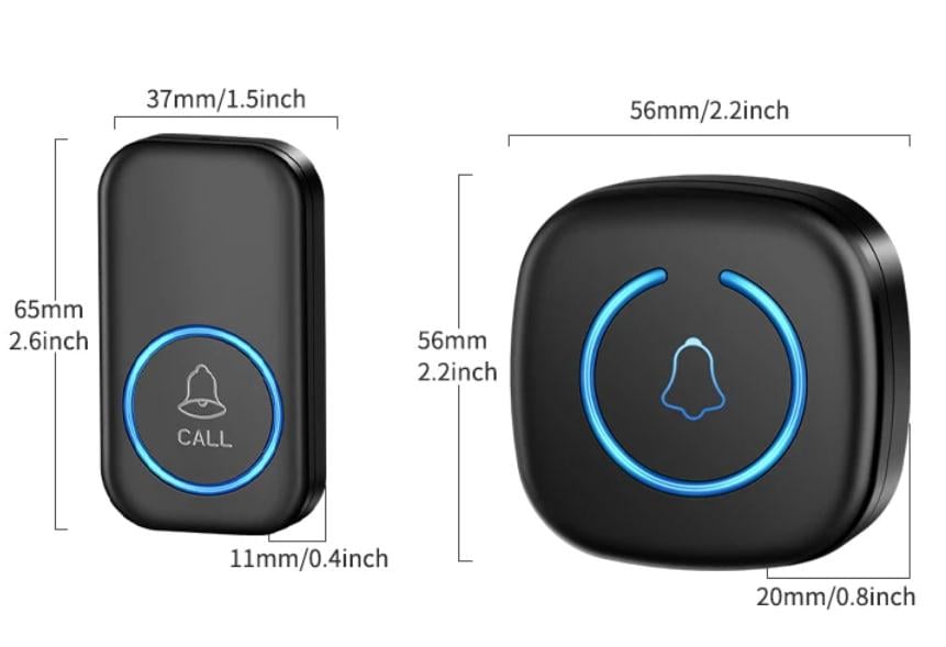 Дзвінок дверний Ezhen бездротовий 60 мелодій Чорний (EZHEN-BL) - фото 4 Дзвінок дверний Ezhen бездротовий 60 мелодій Чорний (EZHEN-BL) - фото 4