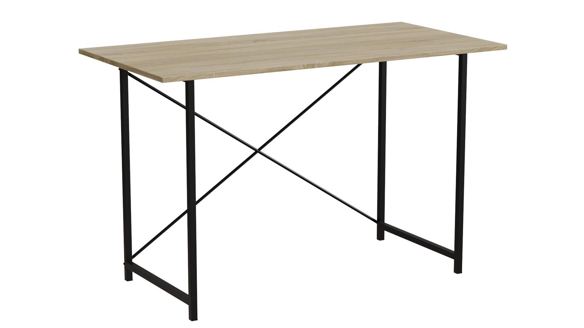 Письменный стол компьютерный Ferrum-decor Line Лайт 16 мм 750x1200x600 мм металл Черный/ДСП Дуб Сонома (LINE125)