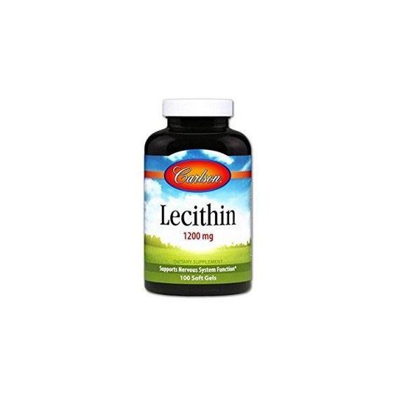 Лецитин Carlson Labs Lecithin 1200 мг 100 Soft Gels