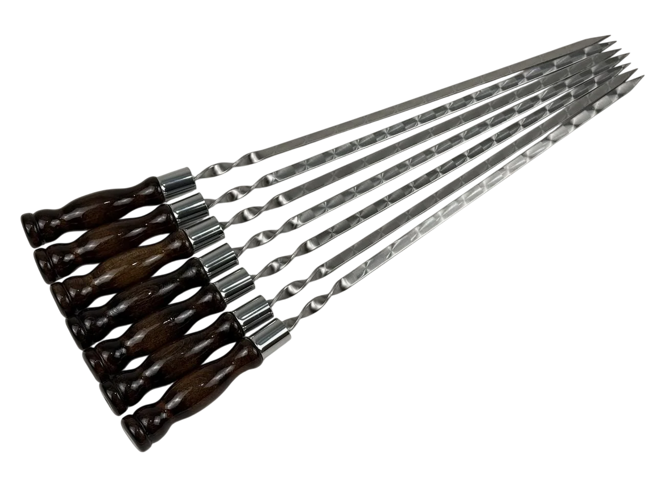 Набор шампуров Grill Master Венге из деревянной ручкой 7 шт. Коричневый (147-10-SH-3133)