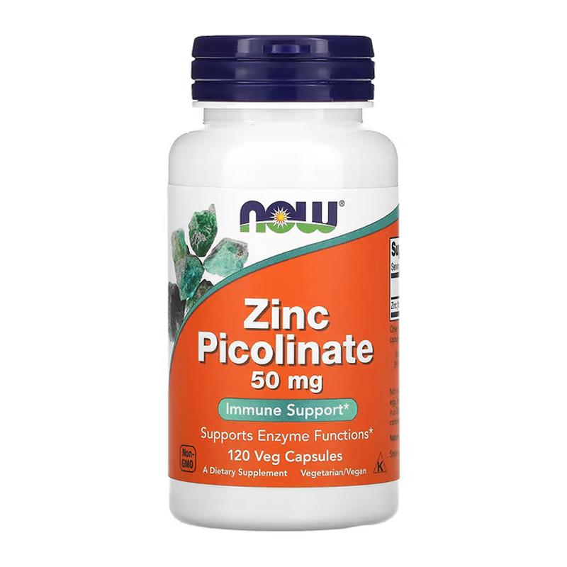 Цинк NOW Zinc Picolinate 50 мг 120 капс. (05997-01)