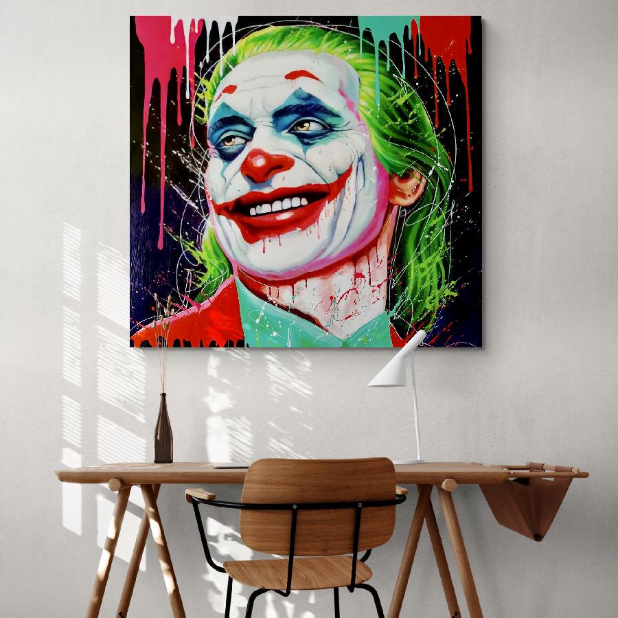 Картина на холсте HolstPrint Джокер Арт портрет 70х70 см