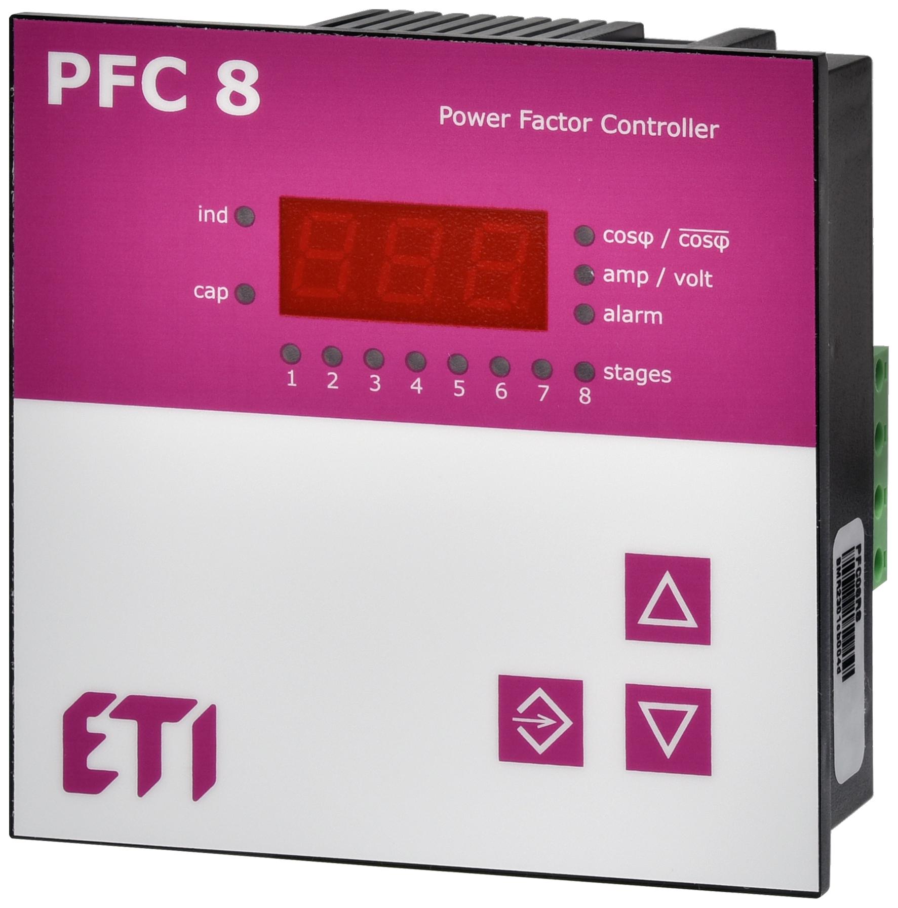 Регулятор реактивної потужності ETI PFC 8 RS на 8 ступенів 400 В (4656906)