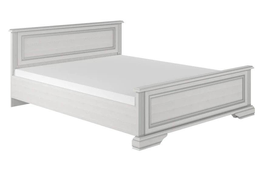 Кровать Gerbor Вайт 160 каркас 160х200 см Ясень снежный/Сосна серебряная (45-111-132)