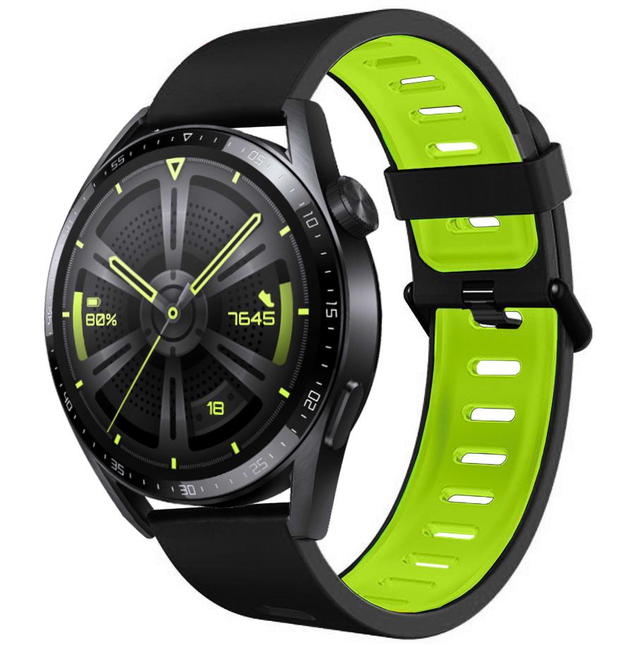 Ремешок Traf для Huawei Watch GT3 46 мм Black Green (26141-4A)