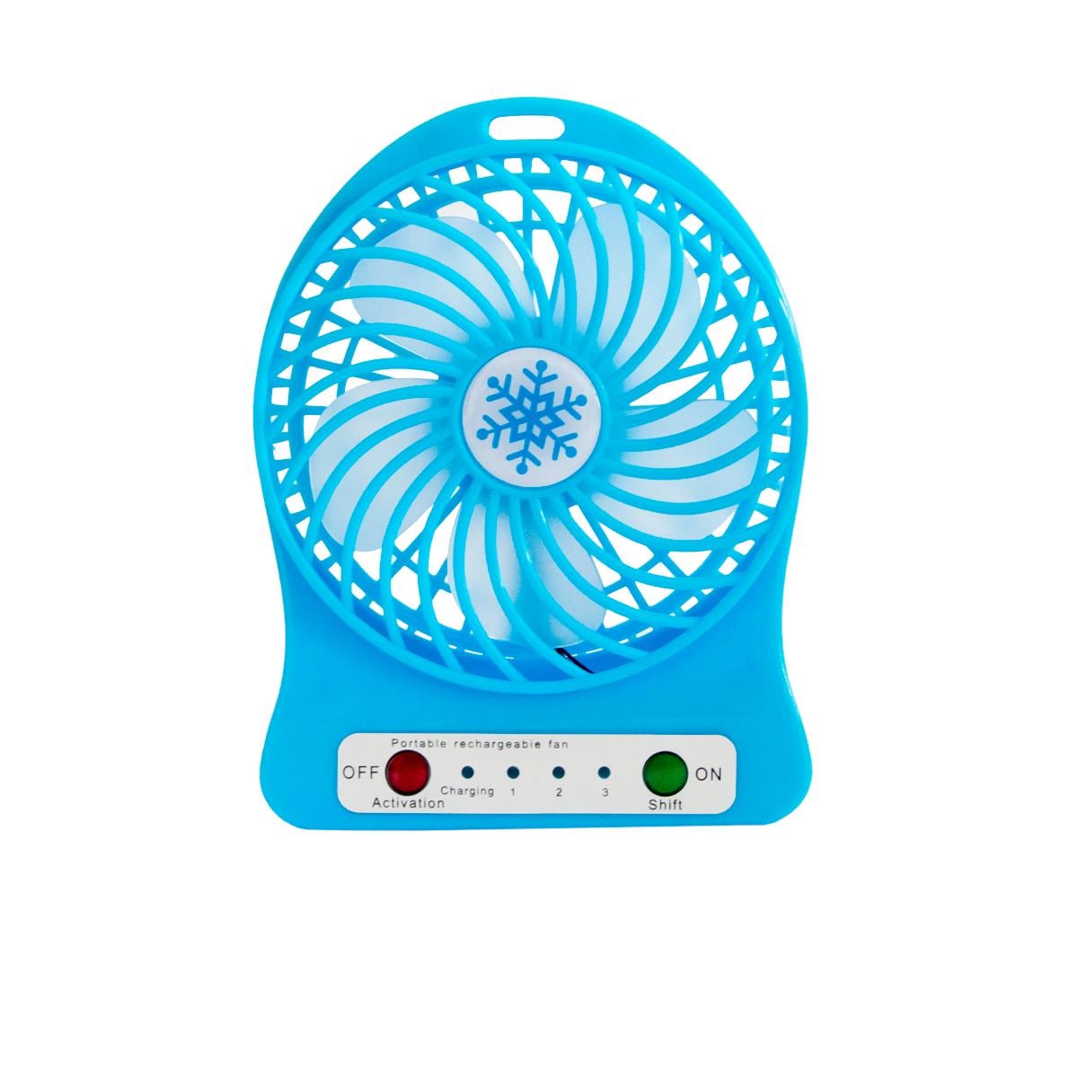 Вентилятор мини на батарейках Portable Fan XSFS-01 USB Голубой (1002445-LightBlue)