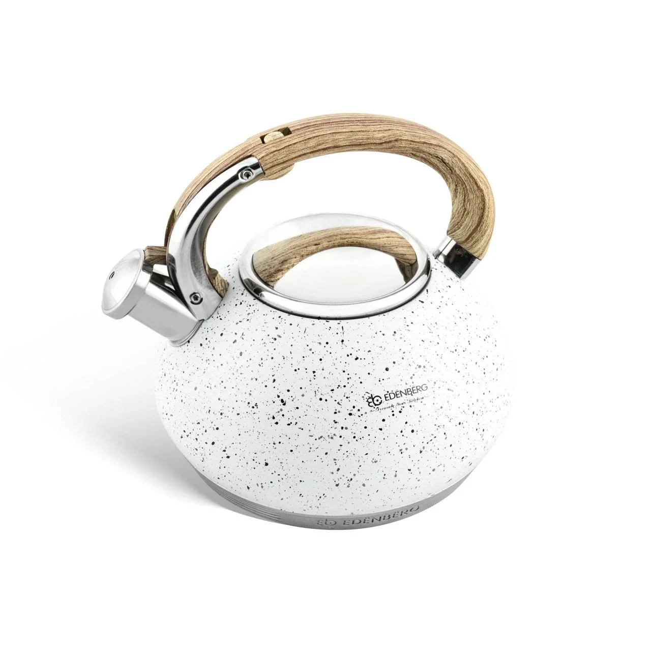 Чайник зі свистком для індукційної плити Edenberg EB-8811 з нержавіючої сталі 3 л Білий (2530556655) - фото 4