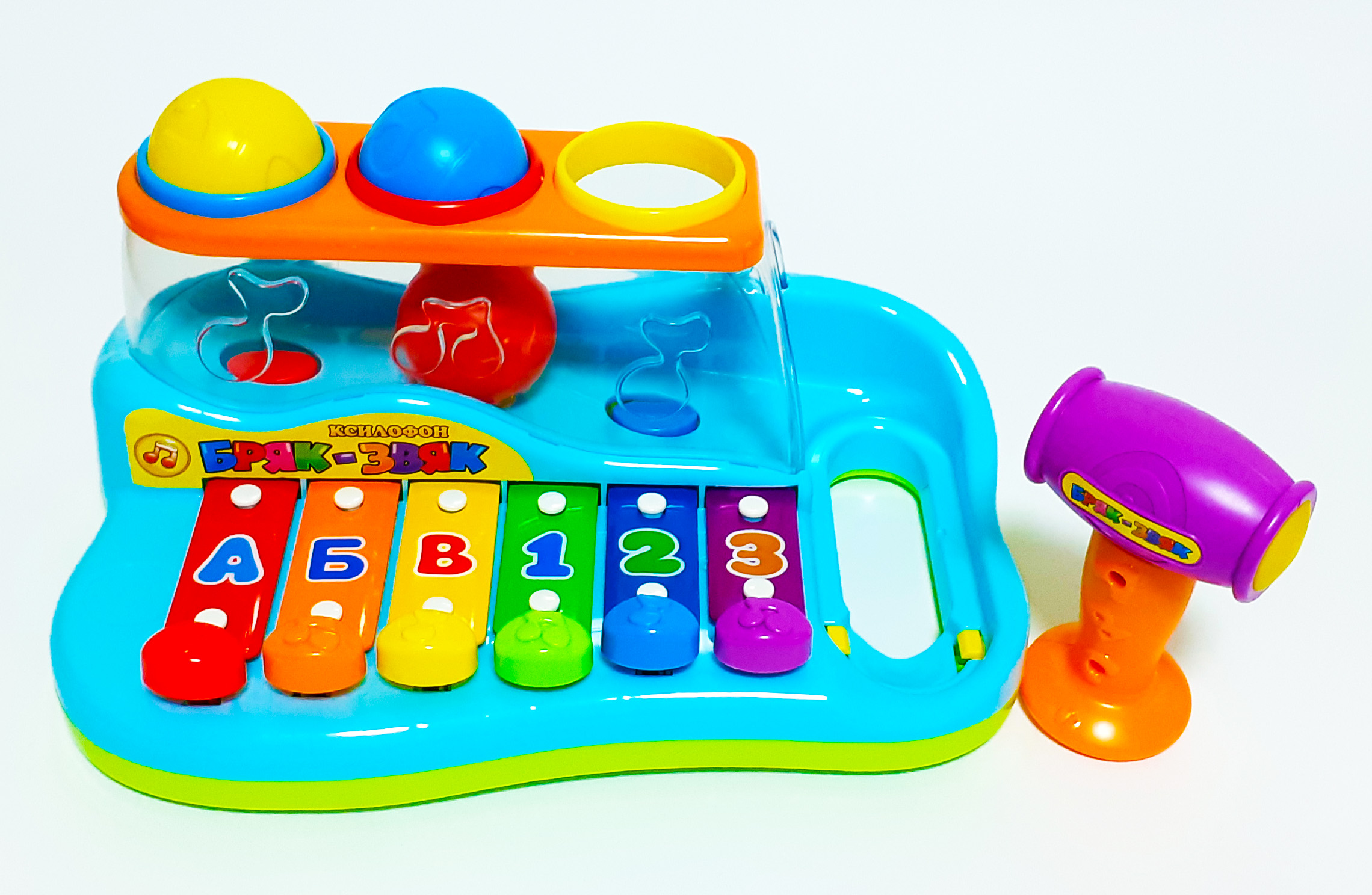 Ксилофон дитячий TK Group 26 см з молоточком та м'ячиками (110459)