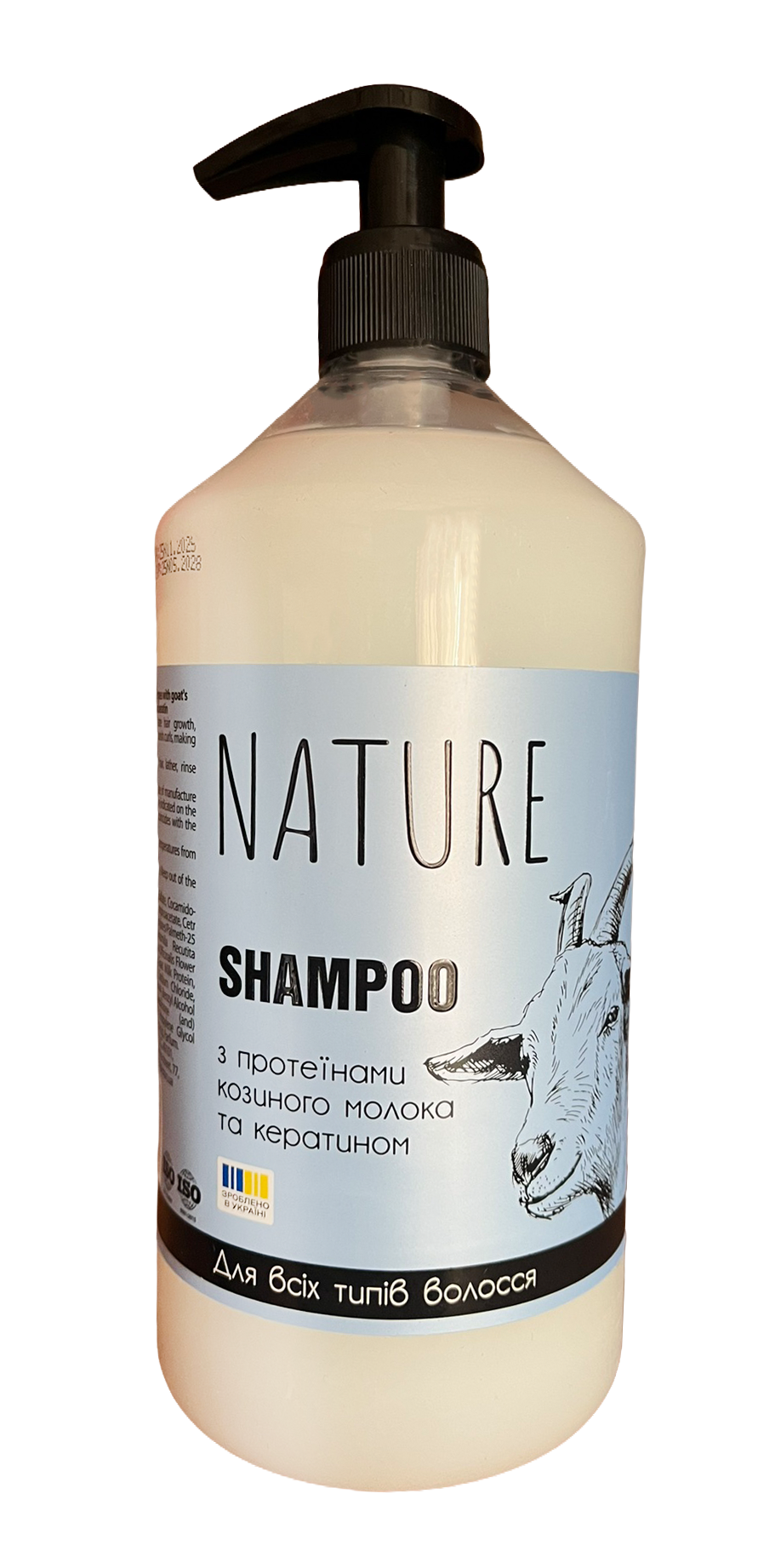 Шампунь для всіх типів волосся Nature з протеїнами козиного молока та кератином 900 мл (133642)
