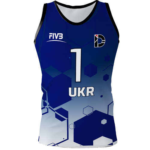 Майка чоловіча для пляжного волейболу IDSport L Синьо-Білий (10121625)