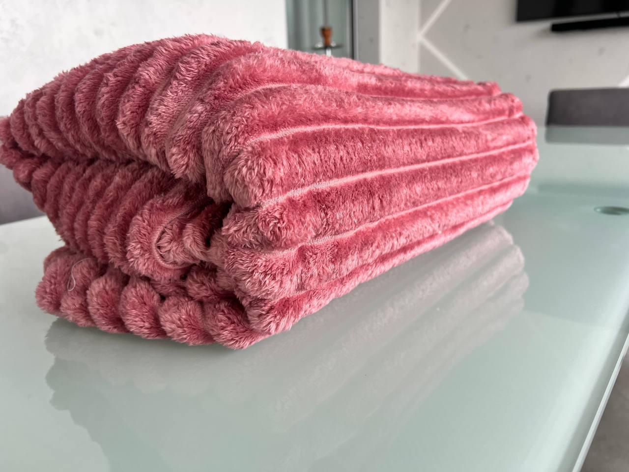 Плед Королевский шарпей двуспальный 180х220 см Розовый - фото 4