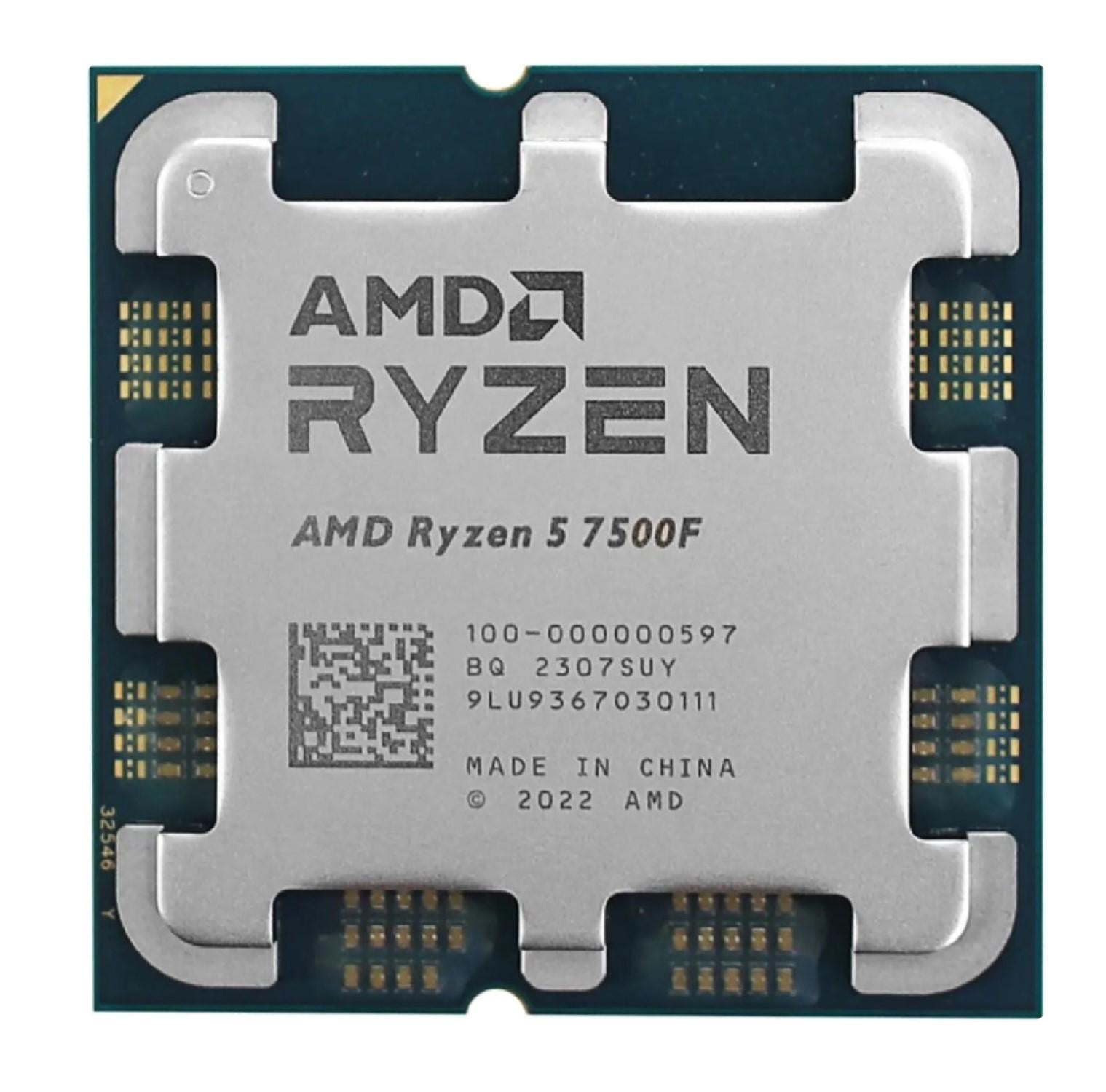 Процессор AMD Ryzen 5 7500F AM5 3,7-5.0 GHz 32MB Tray (100-000000597)