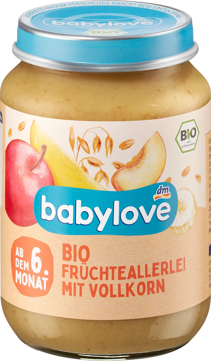 Пюре фруктово-злакове зі смаком яблука манго банана персика та злаками для дітей з 6 місяців 190 г (П-023)