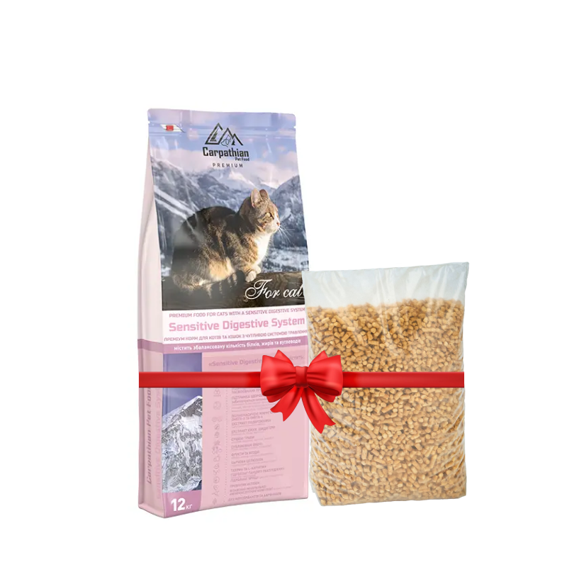 Корм Carpathian Pet Food для котів і кішок з чутливою травною системою 12 кг з наповнювачем 3 кг (21024812) - фото 2