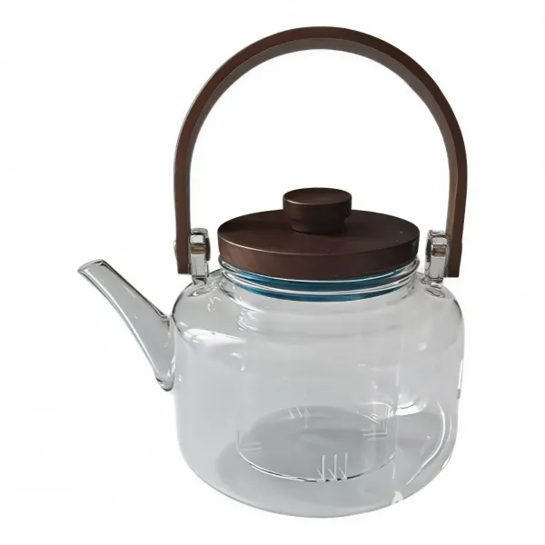 Заварювальний чайник із боросилікатного скла зі знімним фільтром 800 мл Прозорий