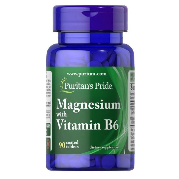 Витамины и Минералы Puritans Pride Magnesium with Vitamin B6 90 таблеток Витамины и Минералы Puritans Pride Magnesium with Vitamin B6 90 таблеток